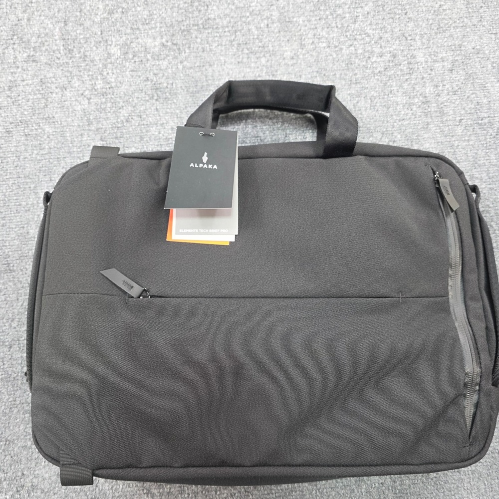 Alpaka Elements Tech‎ Brief Pro Black Laptop Briefcase Backpack Messenger Bag